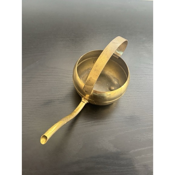 Vintage Solid Copper Brass Spout & Handle Plant Watering Can World Patina - Picture 5 of 6